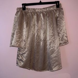 Gold Off-The Shoulder Top